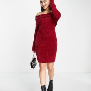 Off Shoulder Sweater Dress